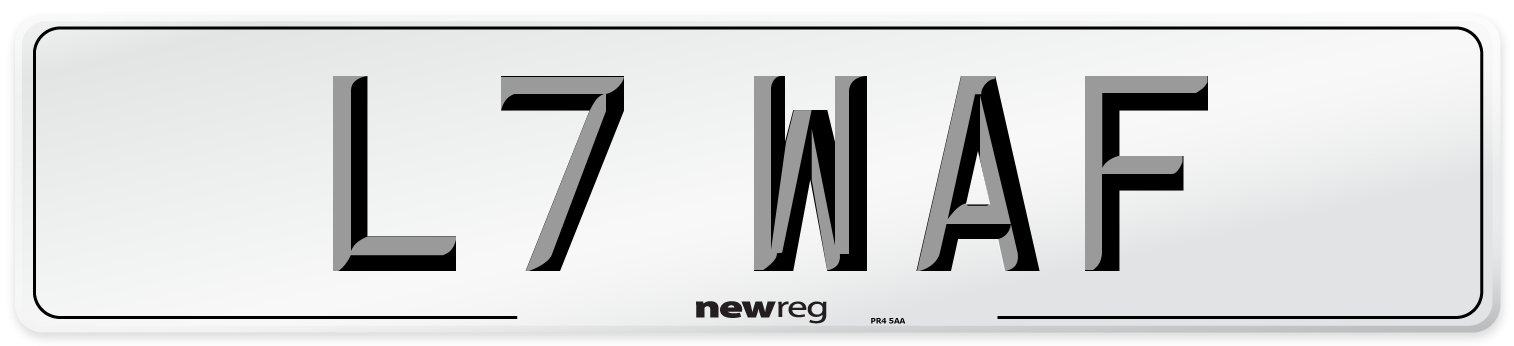L7 WAF Number Plate from New Reg